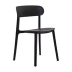 Flash Furniture Sedia da esterni e interni impilabile Dover con schienale curvo, sedia commerciale in resina per tutte le stagioni