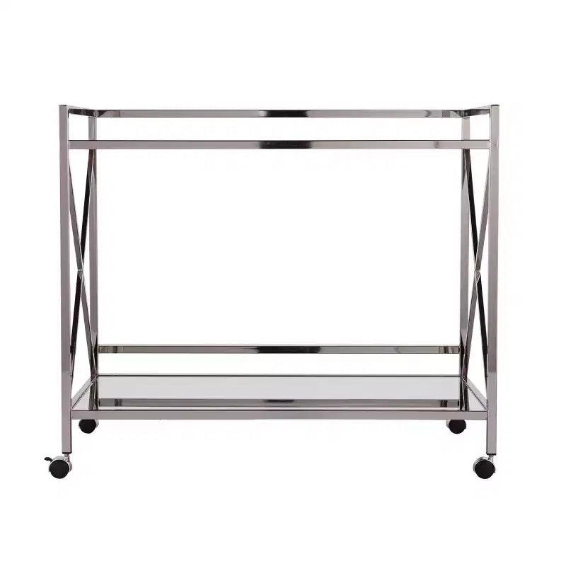 Maxton Bar Cart - Silver/Charcoal - SEI