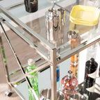 Carrello da bar Maxton - Argento/Antracite - SEI