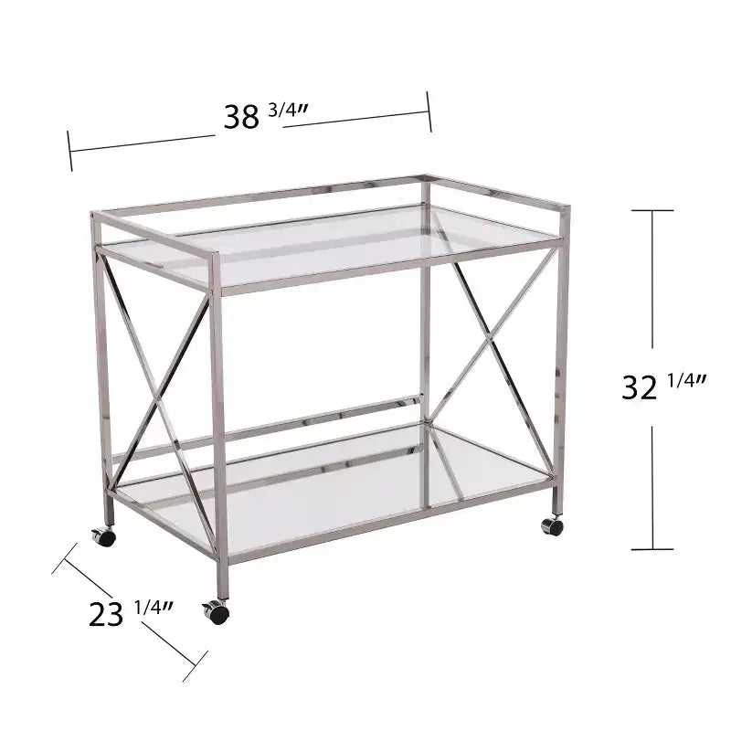 Carrello da bar Maxton - Argento/Antracite - SEI