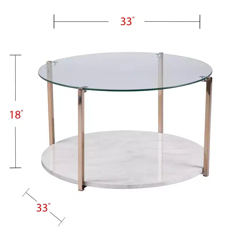 Tavolino da cocktail Avenida - Stile glamour - Oro - SEI