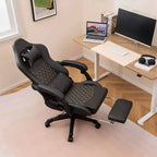 Costway Gaming Chair with Footrest Ergonomic Video Game Computer Chair with Headrest