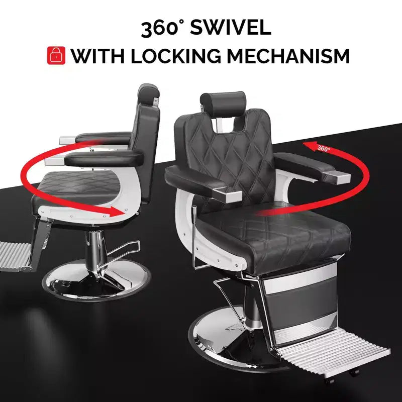 Karl Home Modern Style Heavy Duty Hydraulic Recline Barber Chair