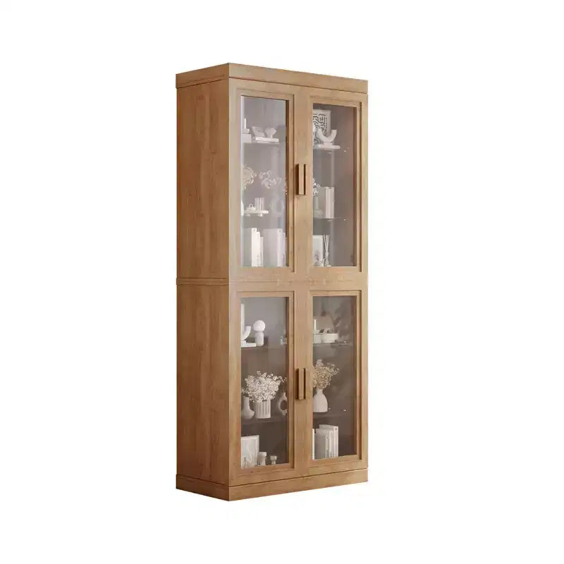 Vetrina Contenitore con Ante in Vetro: Design Semplice ed Elegante, Grande Capacità di Archiviazione, Pratica e Bella, Un Potente Strumento per l'Ordine Domestico