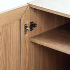Vetrina Contenitore con Ante in Vetro: Design Semplice ed Elegante, Grande Capacità di Archiviazione, Pratica e Bella, Un Potente Strumento per l'Ordine Domestico