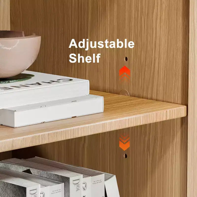 Vetrina Contenitore con Ante in Vetro: Design Semplice ed Elegante, Grande Capacità di Archiviazione, Pratica e Bella, Un Potente Strumento per l'Ordine Domestico