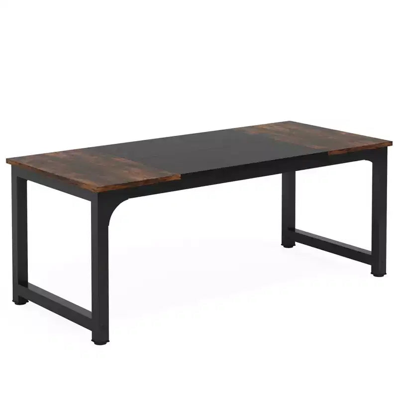 MAYEERTY 70.8 Inch Compact Conference Table, 6-Seater Office Desk with E1 Engineered Wood & 2x2 Metal Frame