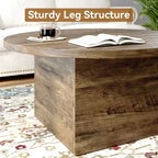 Dyonery Round Coffee Table,35-Inch Engineered Wood Coffee Table for Living Room, Center Low Cocktail Tea TableWhite