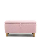 Okak Modern Pull-Open Top Comfy Boucle Ottoman Bench with Storage,Upholstered Storage Ottoman for Bedroom,Entrance