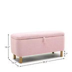 Okak Modern Pull-Open Top Comfy Boucle Ottoman Bench with Storage,Upholstered Storage Ottoman for Bedroom,Entrance