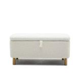 Okak Modern Pull-Open Top Comfy Boucle Ottoman Bench with Storage,Upholstered Storage Ottoman for Bedroom,Entrance