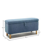 Okak Modern Pull-Open Top Comfy Boucle Ottoman Bench with Storage,Upholstered Storage Ottoman for Bedroom,Entrance