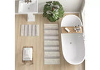 MAYEERTY Specchio decorativo con cornice in legno massello 24 x 36 angoli arrotondati per camera da letto, bagno, soggiorno, marrone giallastro