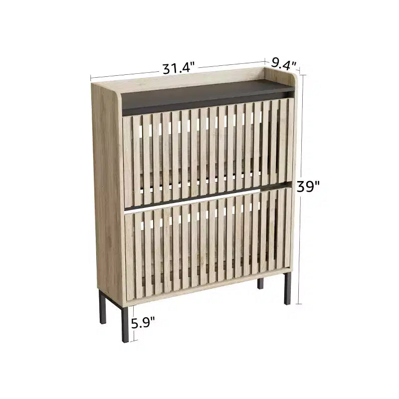 Cassettiera scanalata minimalista Okak con 6 cassetti, mobile moderno per vestiti bicolore di grande capacità per camera da letto, corridoio, soggiorno