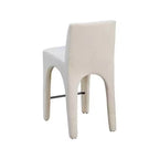 Meridian Furniture,Gramercy Beige Linen Textured Fabric Stool