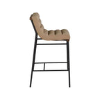 Meridian Furniture,Burke Tan Vegan Leather Bar Stool