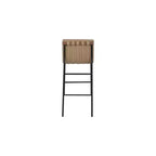 Meridian Furniture,Burke Tan Vegan Leather Bar Stool