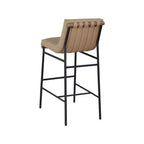 Meridian Furniture,Burke Tan Vegan Leather Bar Stool