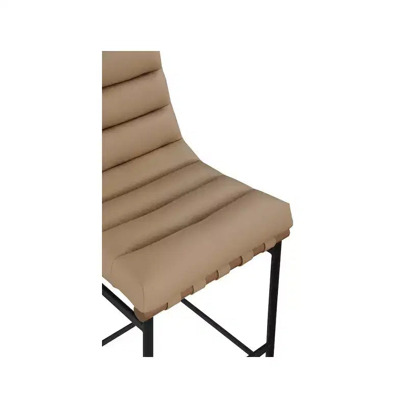 Meridian Furniture,Burke Tan Vegan Leather Bar Stool