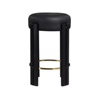 Meridian Furniture,Harrison Black Vegan Leather Counter Stool