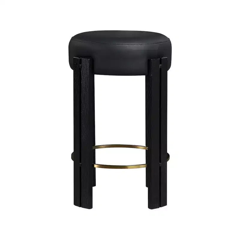 Meridian Furniture,Harrison Black Vegan Leather Counter Stool
