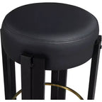 Meridian Furniture,Harrison Black Vegan Leather Counter Stool