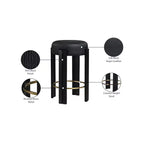 Meridian Furniture,Harrison Black Vegan Leather Counter Stool