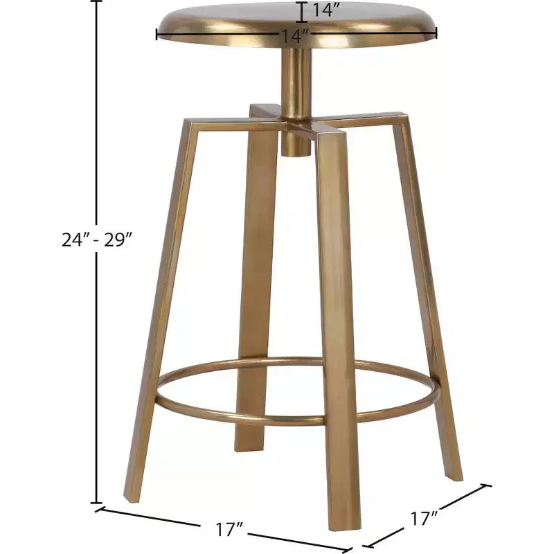 Meridian Furniture,Lang Gold Iron Counter/Bar Stool