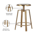 Meridian Furniture,Lang Gold Iron Counter/Bar Stool