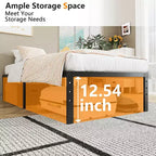 Karl Home 14 inch Height Twin Size Bed Frames Heavy Duty, Metal Platform Bed No Box Spring Needed