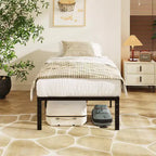 Karl Home 14 inch Height Twin Size Bed Frames Heavy Duty, Metal Platform Bed No Box Spring Needed