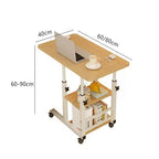 Small Mobile Standing Desk, Adjustable Height Portable Rolling Desk, Tiltable Desk C Shaped End Table For Couch, Hospital Table Laptop Stand