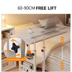 Small Mobile Standing Desk, Adjustable Height Portable Rolling Desk, Tiltable Desk C Shaped End Table For Couch, Hospital Table Laptop Stand