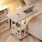 Small Mobile Standing Desk, Adjustable Height Portable Rolling Desk, Tiltable Desk C Shaped End Table For Couch, Hospital Table Laptop Stand