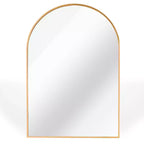 Gold Arched Bathroom Wall Mirror  Metal Frame