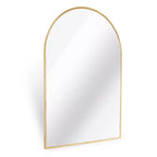 Gold Arched Bathroom Wall Mirror  Metal Frame