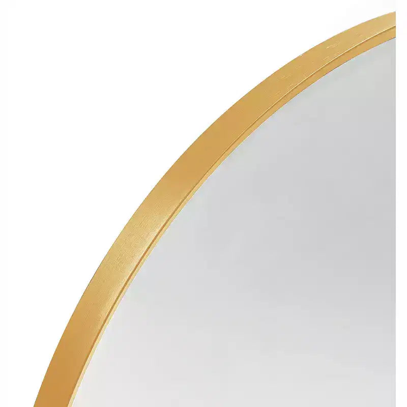 Gold Arched Bathroom Wall Mirror  Metal Frame