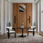 Meridian Furniture,Sacha Linen Textured Fabric Dining Chair, Set of 2