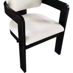 Meridian Furniture,Sacha Linen Textured Fabric Dining Chair, Set of 2