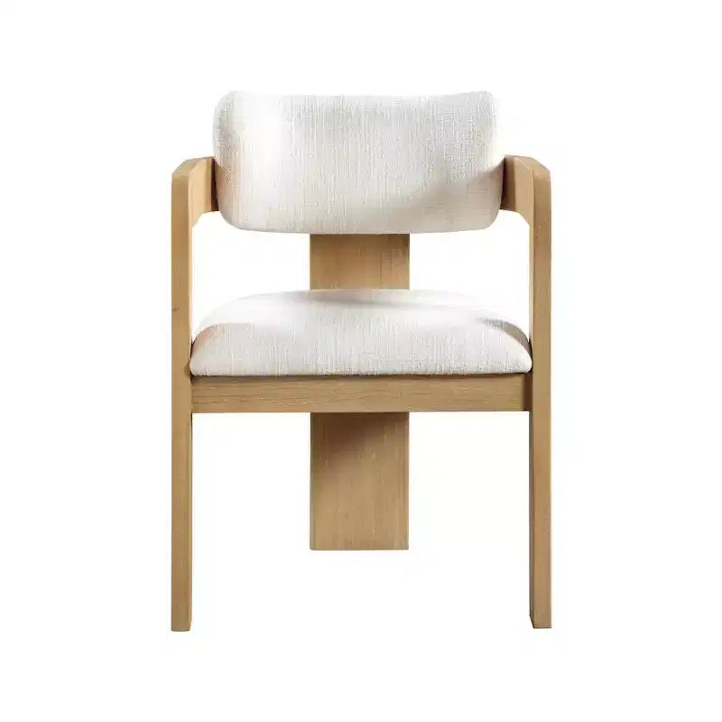 Meridian Furniture,Sacha Linen Textured Fabric Dining Chair, Set of 2