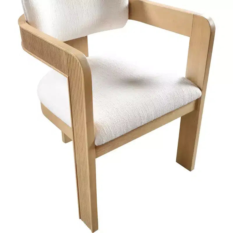 Meridian Furniture,Sacha Linen Textured Fabric Dining Chair, Set of 2