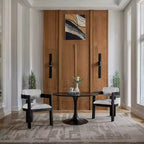 Meridian Furniture,Sacha Linen Textured Fabric Dining Chair, Set of 2