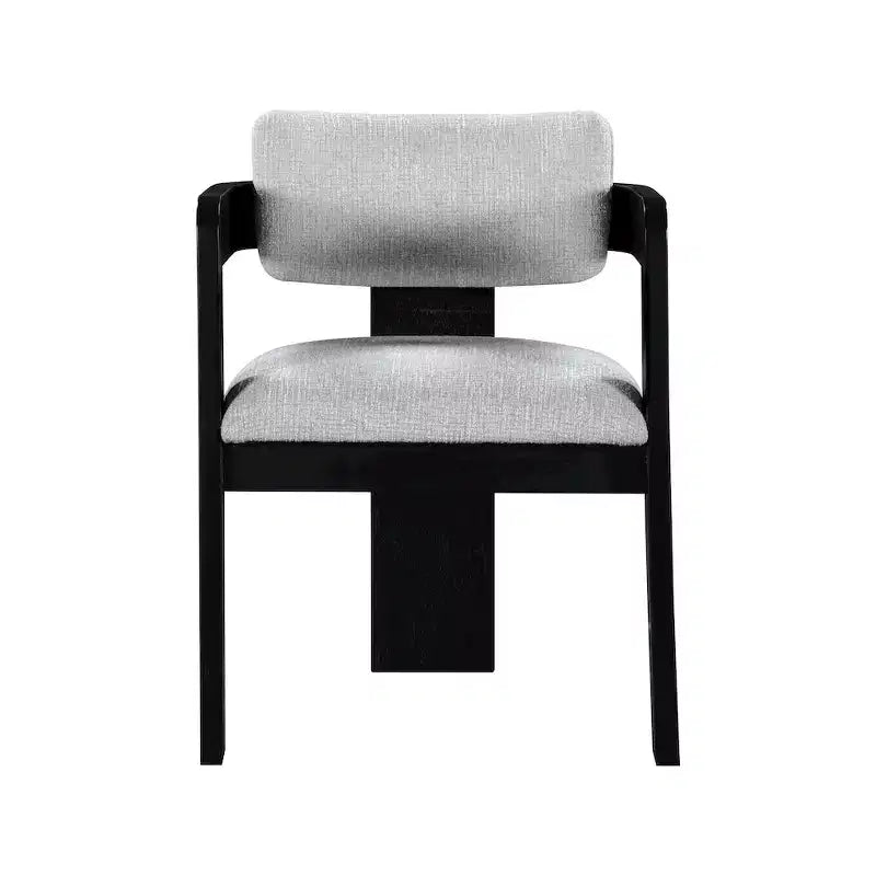 Meridian Furniture,Sacha Linen Textured Fabric Dining Chair, Set of 2
