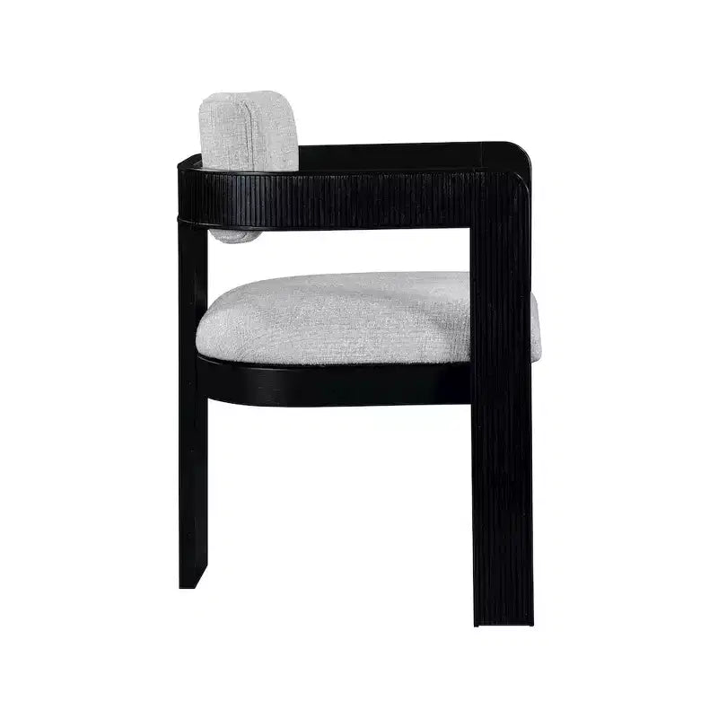 Meridian Furniture,Sacha Linen Textured Fabric Dining Chair, Set of 2