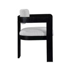 Meridian Furniture,Sacha Linen Textured Fabric Dining Chair, Set of 2