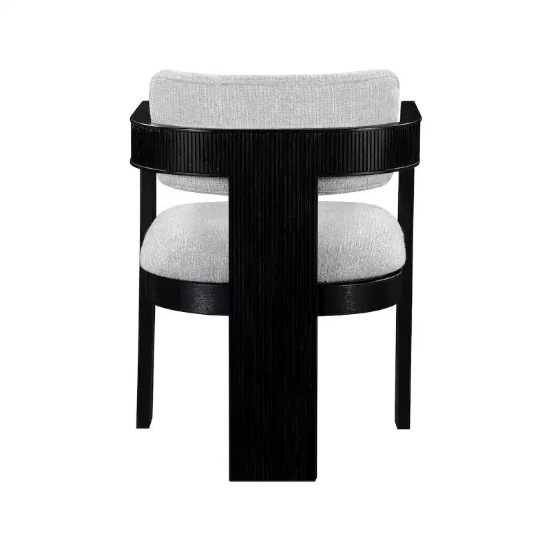 Meridian Furniture,Sacha Linen Textured Fabric Dining Chair, Set of 2