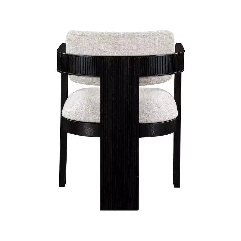 Meridian Furniture,Sacha Linen Textured Fabric Dining Chair, Set of 2
