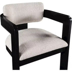 Meridian Furniture,Sacha Linen Textured Fabric Dining Chair, Set of 2