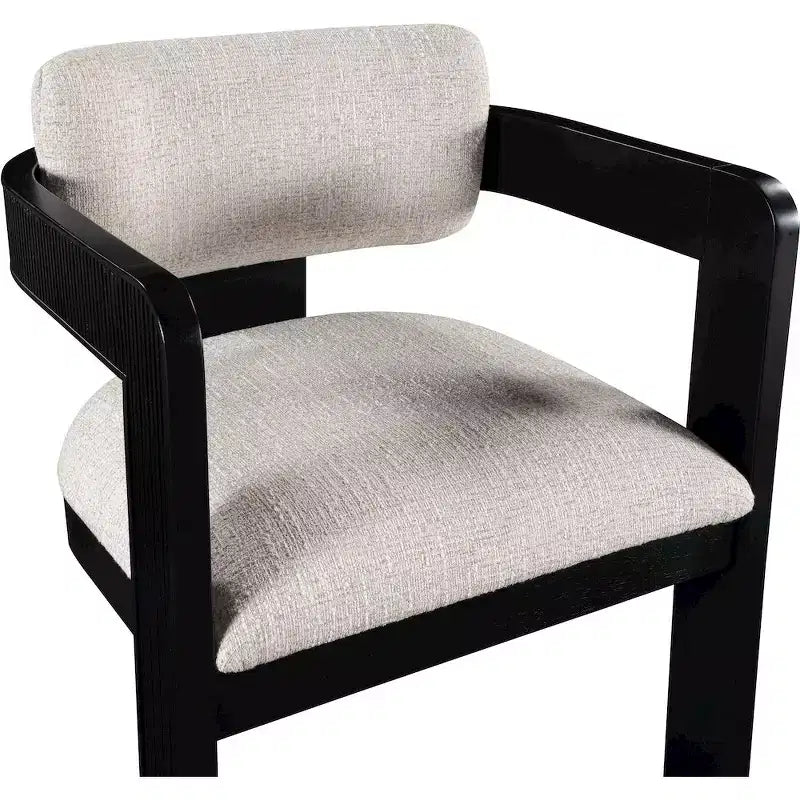 Meridian Furniture,Sacha Linen Textured Fabric Dining Chair, Set of 2