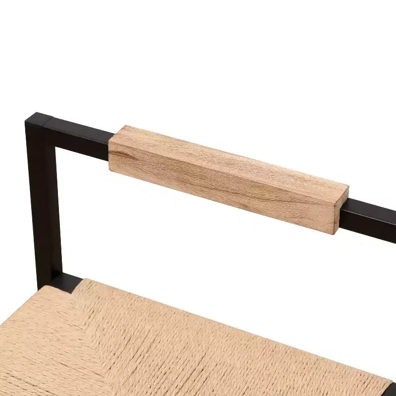 MAYEERTY Water Hyacinth Woven Bar Stools Set of 2 - with Back, Counter Height for Kitchen/Home/Office
